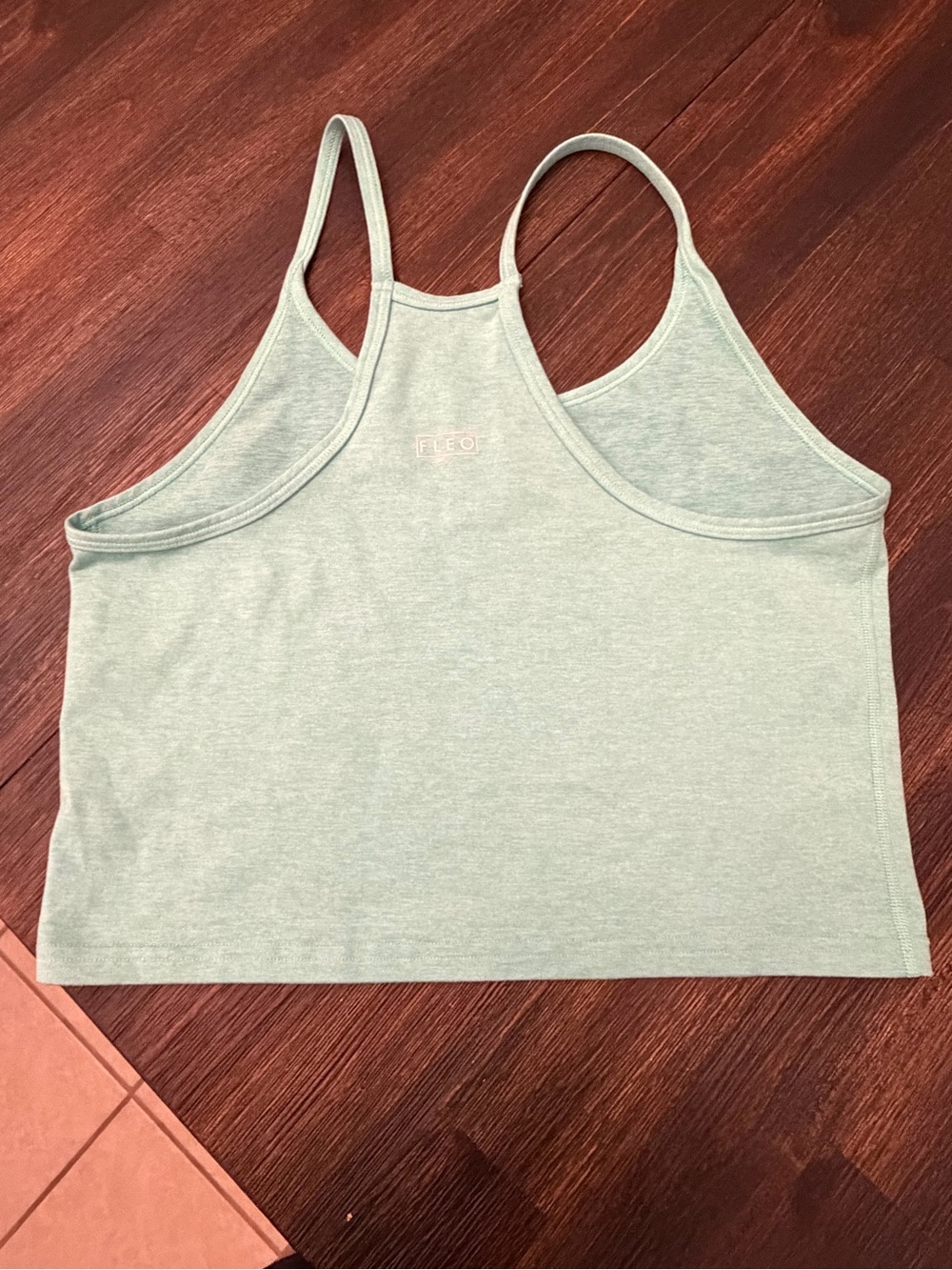 Fleo Mint Sage Racerback Crop Tank